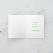 Chick Baby shower Green Bedankkaart (Binnen)