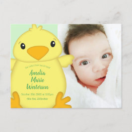 Chick Baby shower Green Briefkaart
