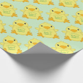 Chick Baby shower Green Cadeaupapier (Hoek)