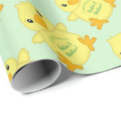 Chick Baby shower Green Cadeaupapier (Rol Hoek)