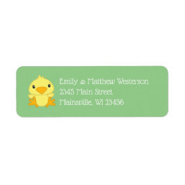 Chick Baby shower Green Etiket