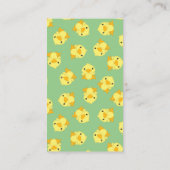 Chick Baby shower Green Informatiekaartje (Achterkant)