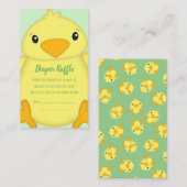 Chick Baby shower Green Informatiekaartje (Voorkant / Achterkant)