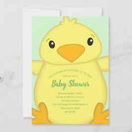 Chick Baby shower Green Kaart