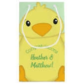 Chick Baby shower Green Klein Cadeauzakje (Achterkant)