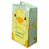 Chick Baby shower Green Klein Cadeauzakje (Achterkant Gekanteld)