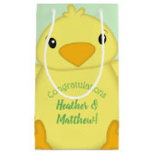 Chick Baby shower Green Klein Cadeauzakje (Voorkant)