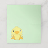 Chick Baby shower Green Plaatskaartje (Buitenkant ongevouwen)