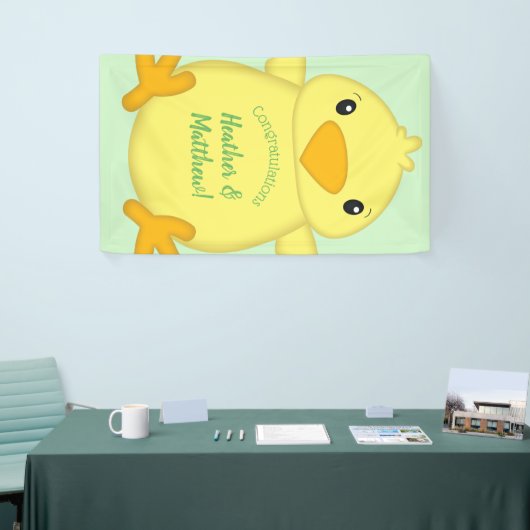 Chick Baby shower Green Spandoek (Beurs)