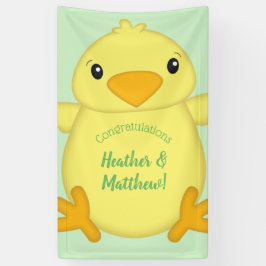 Chick Baby shower Green Spandoek