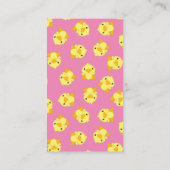 Chick Baby shower Roze Informatiekaartje (Achterkant)