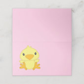 Chick Baby shower Roze Plaatskaartje (Buitenkant ongevouwen)
