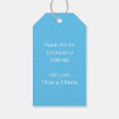 Chick Baby shower Spring Blue Cadeaulabel (Achterkant)