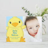 Chick Baby shower Spring Blue Kaart (Staand voorkant)