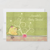 Chick baby shower-uitnodiging kaart (Voorkant)