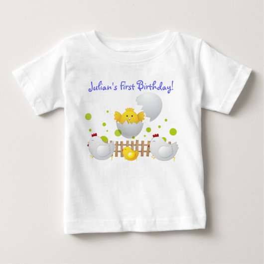 Chick Birthday Baby T Shirten (Voorkant)