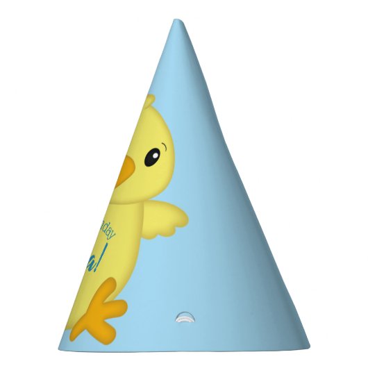 Chick Birthday Party Blue Feesthoedjes (Rechts)