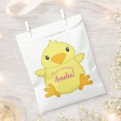 Chick Birthday Party Pink Bedankzakje (Geknipt)