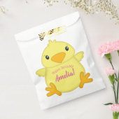 Chick Birthday Party Pink Bedankzakje (Gezegeld)