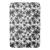 Chick Black + White Palm Tree Patroon Badmat (Voorkant Verticaal)