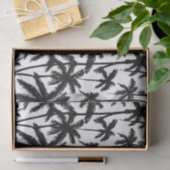 Chick Black + White Palm Tree Patroon Tissuepapier (Geschenk)
