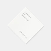 Chick Black White Simple Wedding Napkins Servet (Hoek)