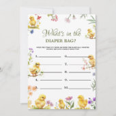 Chick Boerderij wat in de tas Baby shower spel Kaa Kaart (Voorkant)