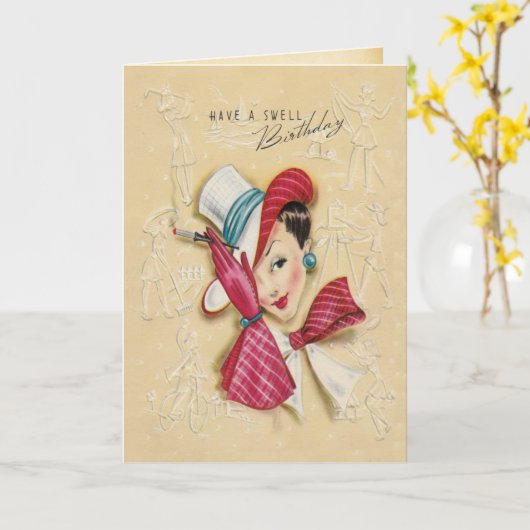 Chick Chic Verjaardag Kaart (Gele Bloem)