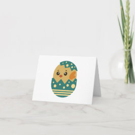 Chick Coming Uit een Kleurrijke Ei BLANK Kaart