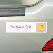 chick, conservatieve afbeelding bumpersticker (Op auto)