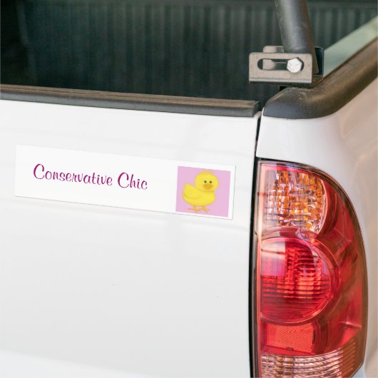 chick, conservatieve afbeelding bumpersticker (Op Truck)