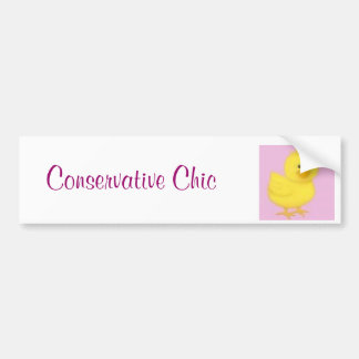 chick, conservatieve afbeelding bumpersticker