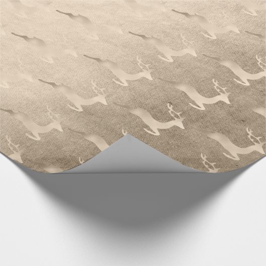 Chick Copper Roos Gold kerstrender Cadeaupapier (Hoek)
