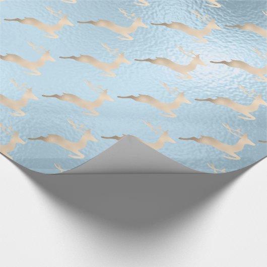 Chick Copper Roos Gold kerstrender Cadeaupapier (Hoek)