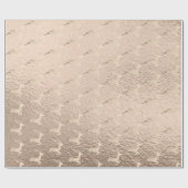 Chick Copper Roos Gold kerstrender Cadeaupapier (Vlak)