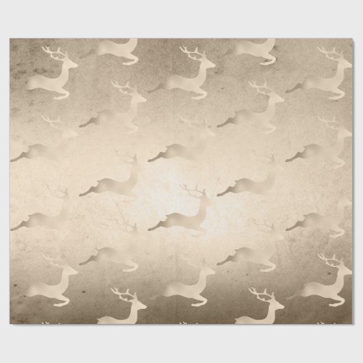 Chick Copper Roos Gold kerstrender Cadeaupapier (Vlak)