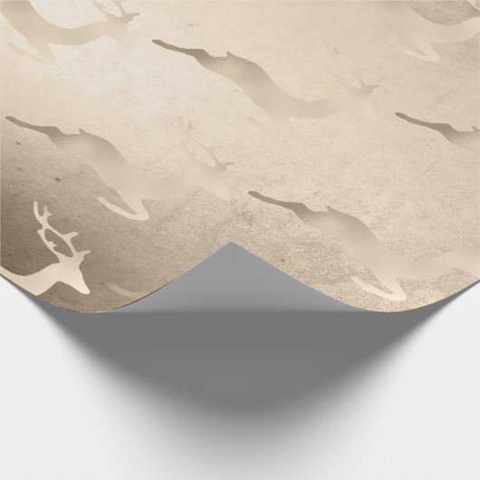 Chick Copper Roos Gold kerstrender Cadeaupapier (Hoek)