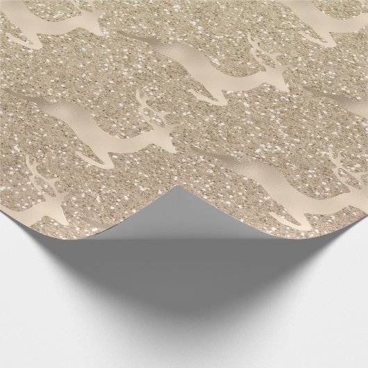 Chick Copper Roos Gold kerstrender Cadeaupapier (Hoek)