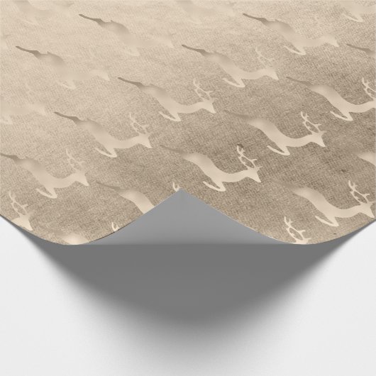 Chick Copper Roos Gold kerstrender Cadeaupapier (Hoek)