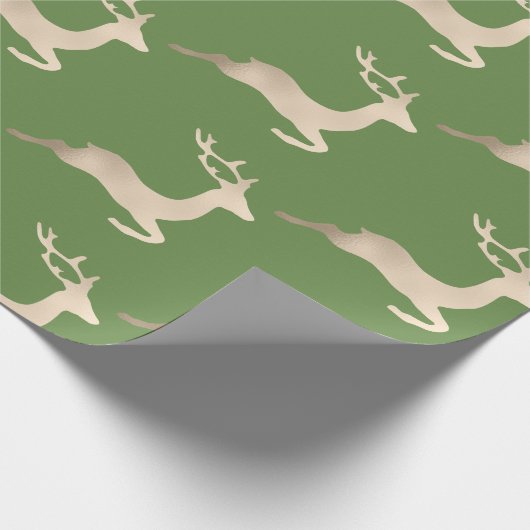 Chick Copper Roos Gold kerstrender Cadeaupapier (Hoek)