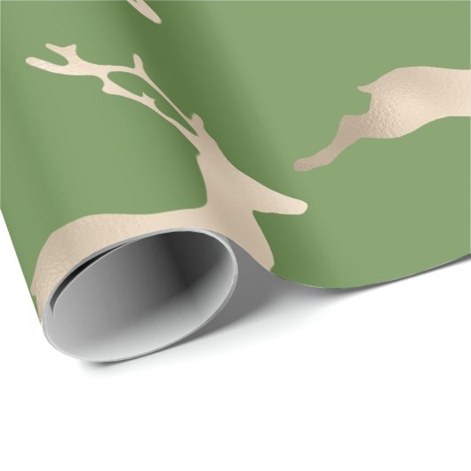 Chick Copper Roos Gold kerstrender Cadeaupapier (Rol Hoek)