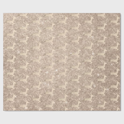 Chick Copper Roos Gold kerstrender Cadeaupapier (Vlak)