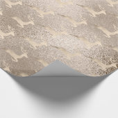 Chick Copper Roos Gold kerstrender Cadeaupapier (Hoek)
