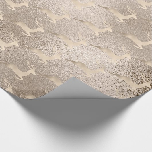 Chick Copper Roos Gold kerstrender Cadeaupapier (Hoek)