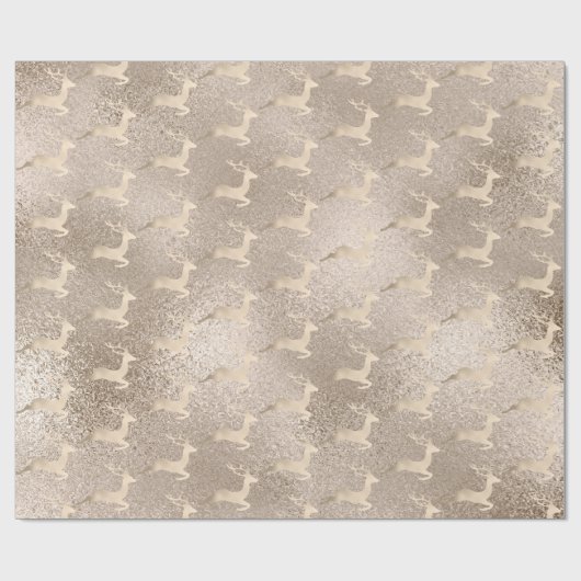 Chick Copper Roos Gold kerstrender Cadeaupapier (Vlak)