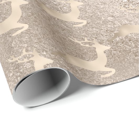 Chick Copper Roos Gold kerstrender Cadeaupapier (Rol Hoek)