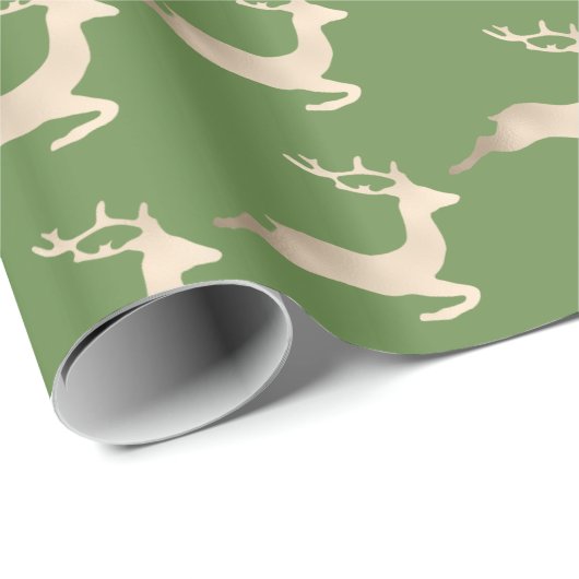 Chick Copper Roos Gold kerstrender Cadeaupapier (Rol Hoek)