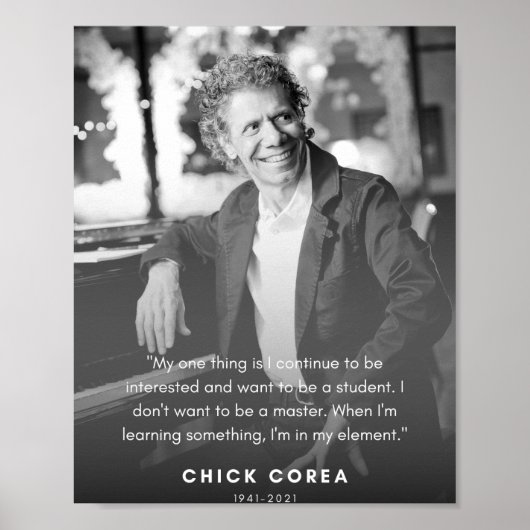 Chick Corea Quote Poster (Voorkant)