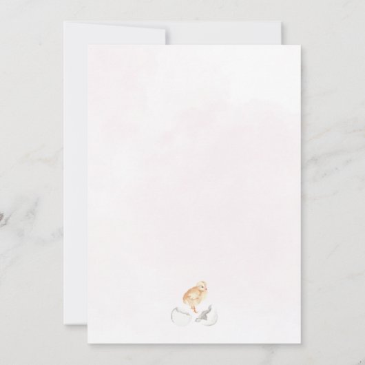 Chick Easter Brunch & Egg Hunt Invitation Kaart (Achterkant)