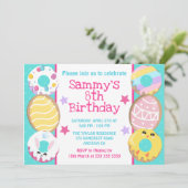 Chick Egg Bunny Easter Cookie Birthday Party Kaart (Staand voorkant)
